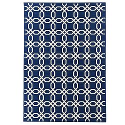 Tmavě modrý vysoce odolný koberec Webtappeti Ropes, 133 x 190 cm