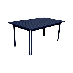 Tmavě modrý zahradní kovový jídelní stůl Fermob Costa, 160 x 80 cm