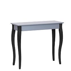 Tmavě šedý konzolový stolek s černými nohami Ragaba Lilo, šířka 85 cm