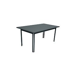 Tmavě šedý zahradní kovový jídelní stůl Fermob Costa, 160 x 80 cm