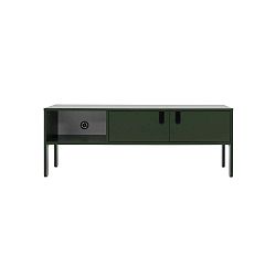 Tmavě zelený TV stolek Tenzo Uno, šířka 137 cm