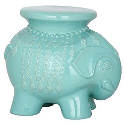 Tyrkysový keramický stolek Elephant