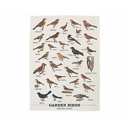 Utěrka z bavlny Gift Republic Garden Birds, 50 x 70 cm