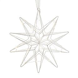 Vánoční dekorace ve stříbrné barvě ve tvaru hvězdy InArt Daisy