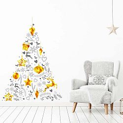 Vánoční samolepka ve tvaru stromečku Ambiance, 85 x 60 cm