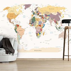 Velkoformátová tapeta Artgeist World Map, 300 x 210 cm
