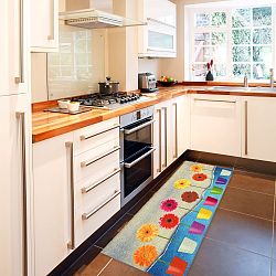 Vysoce odolný kuchyňský koberec Webtappeti Flower Power, 60 x 190 cm