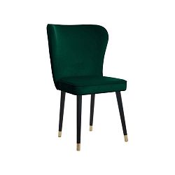 Zelená jídelní židle s detaily ve zlaté barvě JohnsonStyle Odette French Velvet