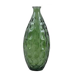 Zelená skleněná váza z recyklovaného skla Ego Dekor Dune, výška 38 cm