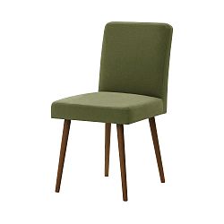 Zelená židle s tmavě hnědými nohami Ted Lapidus Maison Fragrance