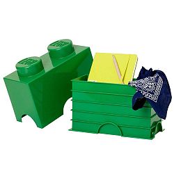 Zelený úložný dvojboxík LEGO®