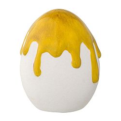 Žlutá kameninová dekorace ve tvaru vejce Bloomingville Mia