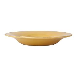 Žlutý kameninový polévkový talíř Côté Table Const, ⌀ 27 cm