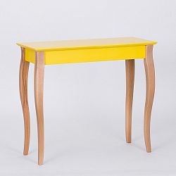 Žlutý odkládací stolek Ragaba Console, délka 85 cm