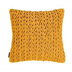 Žlutý polštář ZicZac Waves, 45 x 45 cm