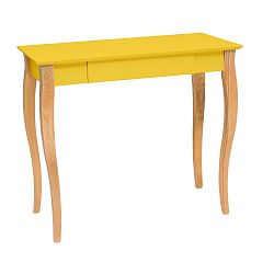 Žlutý psací stůl Ragaba Lillo, délka 85 cm