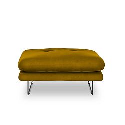 Žlutý puf se sametovým potahem Windsor & Co Sofas Gravity