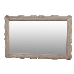 Zrcadlo v krémovém rámu z topolového dřeva Livin Hill Pesaro, výška 60 cm