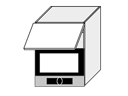 ARGENAU, horní skříňka W2MK 60, korpus: bílý, barva: fino černé