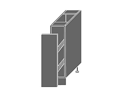 ARGENAU, skříňka dolní D15 + cargo, levá, korpus: grey, barva: fino bílé 