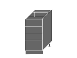 ARGENAU, skříňka dolní D4m 40, korpus: bílý, barva: fino černé