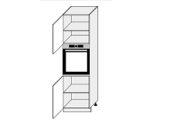 ARGENAU, skříňka pro vestavbu D14RU/2D, korpus: grey, barva: fino černé