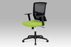 Autronic Kancelářská židle KA-B1012 GRN, látka zelená + černá, houpací mechnismus 