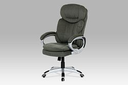 Autronic Kancelářská židle KA-G198 GREY2, šedá látka/stříbro-šedá konstrukce, houpací mechanismus 