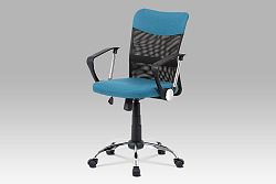 Autronic Kancelářská židle KA-V202 BLUE, modrá látka