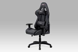 Autronic Kancelářská židle KZKA-F03 BK, černá koženka/černá látka