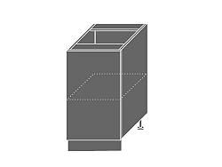 Extom EMPORIUM, skříňka dolní D1D 45, korpus: bílý, barva: light grey stone