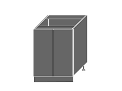 Extom PLATINUM, skříňka dolní D11 60, korpus: grey, barva: black