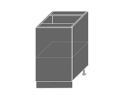 Extom PLATINUM, skříňka dolní D1d 50, korpus: bílý, barva: black