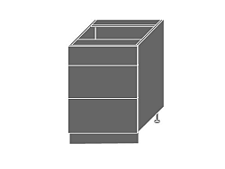 Extom PLATINUM, skříňka dolní D3m 60, korpus: grey, barva: black