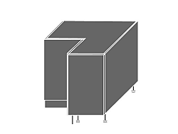 Extom PLATINUM, skříňka dolní rohová D12 90, korpus: grey, barva: black