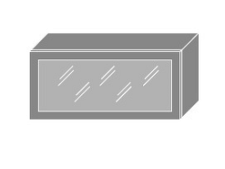 Extom PLATINUM, skříňka horní prosklená W4bs 80 MDF, korpus: grey