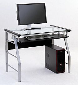 Halmar Skleněný PC stůl B-18