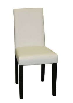 Idea Jídelní židle Prima, bílá/hnědé nohy