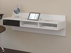 MORAVIA FLAT Designový psací stůl UNO, bílá/černý lesk