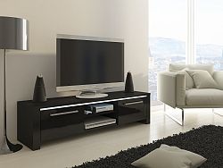 MORAVIA FLAT TV stolek HELIX, černá/černý lesk