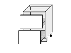 QUANTUM, skříňka dolní D2H 60, graphite/bílá