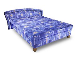 Smartshop Čalouněná postel PAVLA 180x200 cm, modrá látka