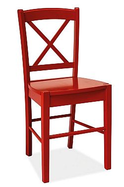 Smartshop Jídelní dřevěná židle CD-56, červená