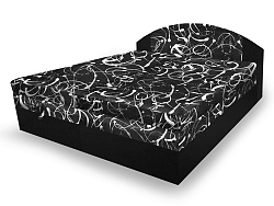 Smartshop Polohovací čalouněná postel VESNA 160x200 cm, černá látka