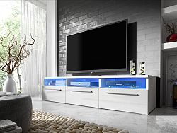 Smartshop Televizní stolek RTV 2, bílá/bílý lesk