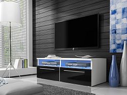Smartshop Televizní stolek RTV 6, bílá/černý lesk