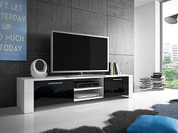 Smartshop Televizní stolek RTV 9, bílá/černý lesk