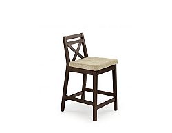 Barová židle Borys Low tmavý ořech, Vila 2