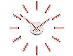 Designové nalepovací hodiny Future Time FT9400RD Modular red 40cm
