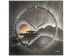 Designové nástěnné břidlicové hodiny 9514 AMS 30cm